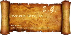 Dominus Gizella névjegykártya