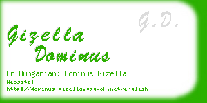 gizella dominus business card